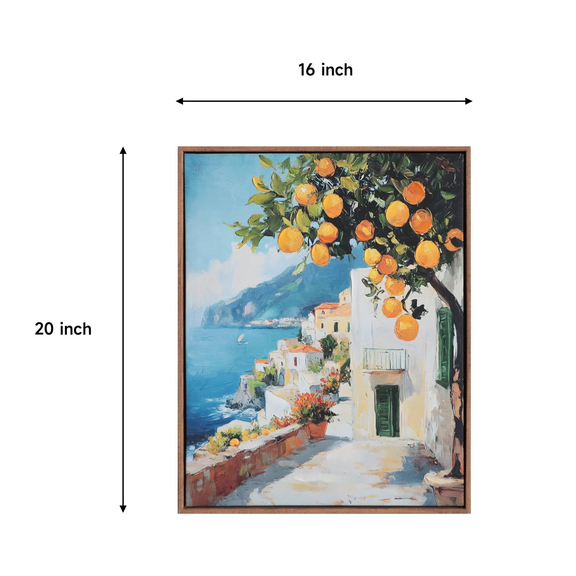 16" x 20" Coastal Terrace with Orange Tree Wall Art by Ashland®